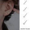 Pendiente de plata de ley 999 2022 Nueva Tendencia pendiente de plata 999 plata de ley clavo de oreja clavo de oreja varilla de oreja clavo de hueso de oreja
