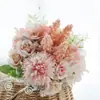 Ins ramo de boda de rosas artificiales accesorios para fotografía de bodas flor artificial hecha a mano decoración del hogar flor de seda artificial