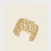 Nuevo brazalete de gemas huecas con forma de limón de estilo francés de alta gama, anillo de lujo ligero, diseño de nicho, brazalete dorado