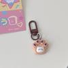 Lindo llavero con forma de garra de gato con forma de corazón de chica de dibujos animados, colgante creativo para bolso de gato, regalo para novia y pareja