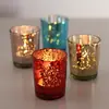 Copo de Vela Perfumada Galvanizado em Estoque, Suporte de Vela Estrelado de Vidro Dourado, Presente de Aniversário, Ornamento de Fragrância para Decoração de Casa