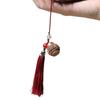Lanterna Vazada de Sândalo Estilo Antigo com Borla Vermelha Pingente para Celular Saquinho Bola Acessório Portátil para Homens e Mulheres