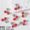 Lindo Colgante de Aleación Roja Serie Fruta Cereza Material para Joyería de Collar Pulsera Hecha a Mano DIY