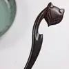 Horquilla de Ébano Tallada a Mano Horquilla de Madera Antigua Nuevo Estilo Chino Horquilla de Paso Oscilante Dinastía Han Accesorios para el Cabello Horquilla al por Mayor
