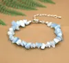 Colección de pulseras de cristal de grava amatista natural cristal fresa citrino aguamarina grava pulsera simple