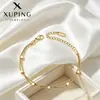 Pulsera de cadena de hueso de serpiente de doble capa y cuadrado pequeño transfronteriza Xuping, acero inoxidable simple, estilo personalizado, pulsera en capas de moda para mujer