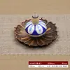 Porta-incienso Transfronterizo Adorno de Cerámica Quemador de Incienso de Aleación Estilo Japonés Base Bandeja para Incienso Uso en el Hogar Porta-incienso de Flujo Inverso Soporte para Incienso Juego de Dos