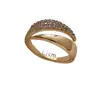 Anillo Geométrico de Aleación Europeo y Americano con Diamantes Completos de Apertura Ajustable Joyería Femenina Fabricante al por Mayor