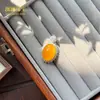 Pingente de calcedônia de ágata amarelo gelo em forma de ovo de pombo, colar de jade de ágata feminino, suprimento para live stream, múltiplos estilos disponíveis