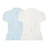 Atacado transfronteiriço 2026 Moda europeia e americana casual slim-fit estilo saia curta top xadrez abotoado para mulheres F41565