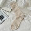 Calcetines Apilados para Niños Verano Malla Fina Transpirable Estilo Ballet Calcetines de Algodón Semitransparentes de Media Caña Calcetín Estilo Coreano Estilo Miu