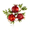 Broche Retrô Europeu e Americano de Alta Qualidade para Mulheres Exquisito Luxuoso Fruta Romã Estilo Mori Corsage Design de Nicho Broche