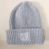 Chapéu Baggy com Logo L Novo Outono 2026 Estilo Coreano Feminino Topo Arredondado Chapéu de Lã Acrílica Versátil à Prova de Vento Quente Chapéu de Tricô
