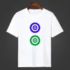 Camiseta de Manga Corta Hongzhong Fortune Texto de Mahjong Texto de Barril de Diez Mil Caracteres Ropa Casual Actividad de Hermanos Ropa Cultural