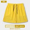 Shorts de Praia Masculino Transfronteiriço Europeu e Americano, Secagem Rápida, Corte Reto, Modelagem Solta, Bermuda de Praia para Férias, Shorts de Praia Masculino Liso para Uso ao Ar Livre