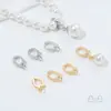 Chapado en Oro de 14K Color Fuerte Duradero Cierre Redondo Multiusos Cierre de Colgante Abierto Accesorios de Cierre Conector para Pulsera de Perlas Collar DIY
