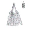 Bolsa de compras plegable en stock creativa bolsa de compras portátil transfronteriza poliéster 190T bolsa de compras de supermercado con estampado al por mayor