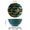 8 polegadas japonês pintado à mão em relevo sob vidro cerâmica louça restaurante linha grande Sheng Bowl casa grande tigela de sopa grande
