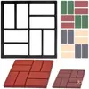 Molde de gravação para piso de cimento produto de cimento piso gravação flor quadrada azulejo pátio jardim padrão de pavimentação calçada