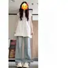 Jeans largos personalizados con letras para hombre, estilo Hong Kong, modernos, verano 2026, hip-hop, moda ins de alta calle, geniales