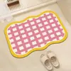 Alfombrilla de baño linda, absorbente de tierra de diatomeas y antideslizante, adecuada para usar en el baño y en la entrada