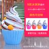 Ornamentos Grandes de Sorvete Simulado Escultura de Sobremesa ao Ar Livre Decoração de Macaron Donut Cone Loja de Bebidas Geladas Fibra de Vidro