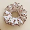 Elegante Coletero Blanco Floral Estilo Coreano, Accesorio para el Cabello Estilo Coreano para Coletas, Goma para el Cabello, Adorno para Moño