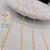 Acessórios de Corrente em Formato de O Banhados a Ouro 14K Corrente de Cauda com Franjas Dupla Camada Materiais para Colar Pulseira Corrente para Clavícula DIY