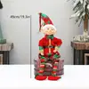 Decorações de Natal Boneco Elfo de Pernas Longas Tecido Vermelho e Verde Boneco Elfo Palhaço Masculino e Feminino Estátua Enfeites
