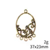 37X23Mm 2g Multicolor Retro DIY Accesorios para Joyería Conector de Pendientes Geométrico con Forma de Flor