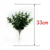 Plantas de Hojas de Eucalipto Simuladas Transfronterizas para Amazon, Paisaje Verde, Planta Decorativa, Valla de Pared, Accesorios para Arreglos Florales