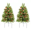 Estacas con Forma de Árbol de PVC Iluminado, Decoración Navideña para Exteriores, Jardín y Playa Más Vendida en Amazon Transfronteriza