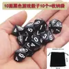 Dados Multifacetados 0-9 Adereços de Jogo de Tabuleiro Mesa Coc Jogo de Mesa Dnd Dados Coloridos Dados Digitais Dados de 10 Lados