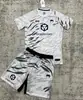 Traje Deportivo de Amazon Transfronterizo con Estampado 3D Holgado Casual Talla Grande Camiseta de Manga Corta Top Jersey