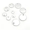 Colgante de Acero Inoxidable Pulido a Espejo, Accesorio DIY para Hacer Collares y Pulseras, Se Puede Grabar con Texto o Logo