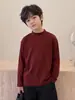 Invierno 2026 Nuevo Ropa Interior Base de Cuello Medio Alto para Niños Camiseta Cálida de Manga Larga para Niños Ropa Informal para Niños Medianos y Grandes Moderna
