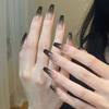 Armadura de Unhas Gradiente Preto Patch de Unha Hot Girl Branco Alto Padrão Versátil Patch de Unha Postiça Pronto