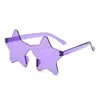 Gafas de sol de fiesta transfronterizas con estrella de cinco puntas, gafas de sol creativas versátiles, gafas de sol con protección solar de dopamina de alto nivel para mujer