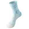 Calcetines de Bádminton para Mujer, de Caña Media, Primavera y Verano, Suela Gruesa de Toalla, Calcetines Deportivos Profesionales para Correr para Mujer, Cuerda para Saltar, Fitness, Calcetines de Baloncesto