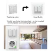 Interruptor de pared estándar europeo 120tuya interruptor inalámbrico tuya interruptor tuya de doble vía interruptor alexa