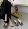 Sandalias de Tacón Alto de Verano 2025 con Estampado de Leopardo y Hebilla Metálica, de Moda para Exteriores, Elegantes para la Playa, de Dedo, Romanas para Mujer