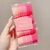 Coloridos pasadores de pelo de pulgar estilo coreano para niños y niñas, lindas diademas, dulces cordones para el pelo de niños, gomas elásticas de alta elasticidad, accesorios para el pelo