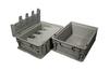 Suministro de caja de plástico de rotación de Fujian, caja de plástico, cesta de rotación, caja de piezas, caja de piezas con tapa, caja de hierro
