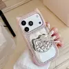 Nova Capa de Celular KT Holder com Orelhas de Gato e Strass para iPhone 17promax Nova 17pr