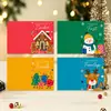 Tarjeta de felicitación plegable de Navidad en inglés, Vintage, Nicho, Gama alta, en blanco, para escribir a mano, Nochebuena, Regalo de Navidad, Tarjeta de bendición