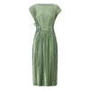 Calidad de Mostrador Primavera/Verano 2025 Elegante Vestido Versátil de Cuello Redondo Sin Mangas de Alto Nivel Vestido Holgado Adelgazante con Cordones