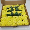 Fábrica en stock caja de regalo rosas de simulación 8cm25 caja de regalo de rosas para el Día de San Valentín flores de espuma de PE