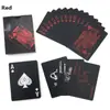 Cartas de Jogar de Plástico Preto Duráveis Pvc Criativas Azul e Vermelho À Prova D'água Festa em Casa Cartas de Poker Duas Cores Lazer