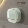Caja de Jabón Mini de Lujo para Uso en Casa, Portajabón de Tapa abatible para Baño y Tocador, Estante de Almacenamiento con Drenaje Montado en Pared sin Taladro