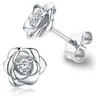 Pendientes Pequeños Fragantes Serie Rosa Cao Shi, Exquisito Diseño de Flor, Estilo de Moda y Dulce, Pendientes Elegantes Versátiles